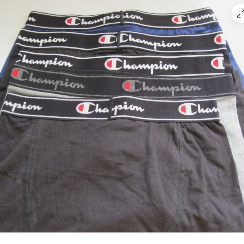 Champion 5 PACK Boxer Briefs Every Day Comfort Stretch Cotton Moisture-Wicking M
